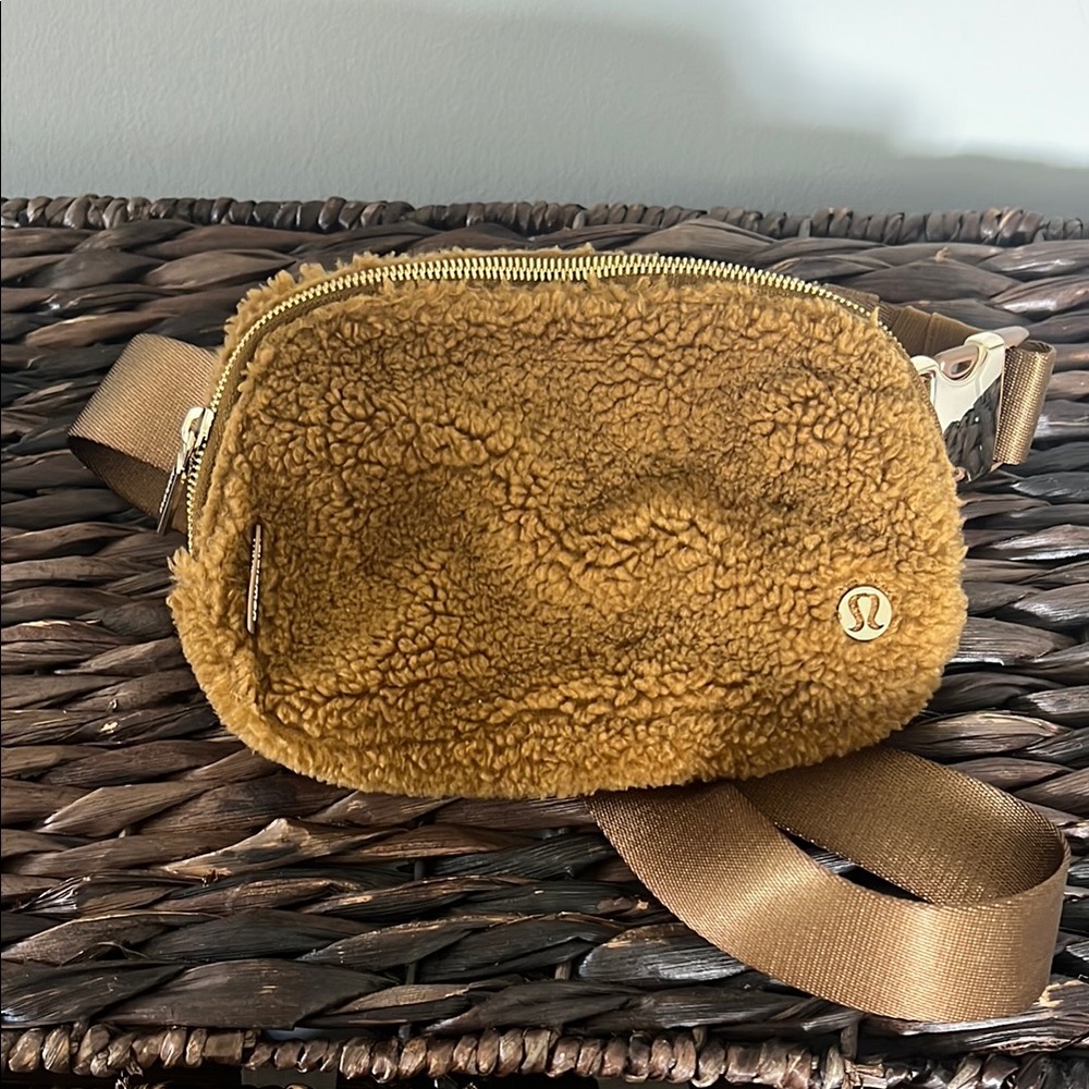 lululemon athletica Brown Crossbody Bag with Plush Texture